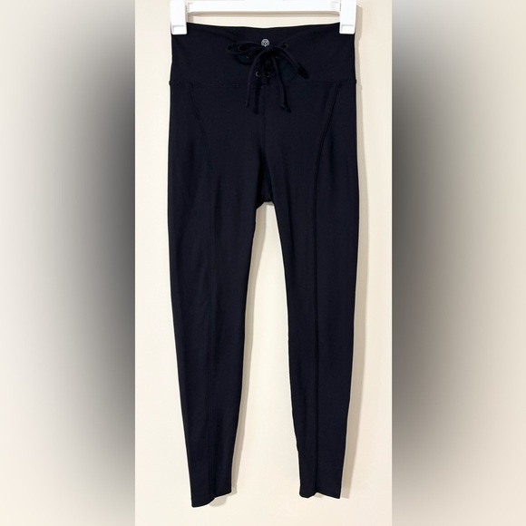 Year of Ours Black Lace Up Football Leggings - Picture 2 of 9